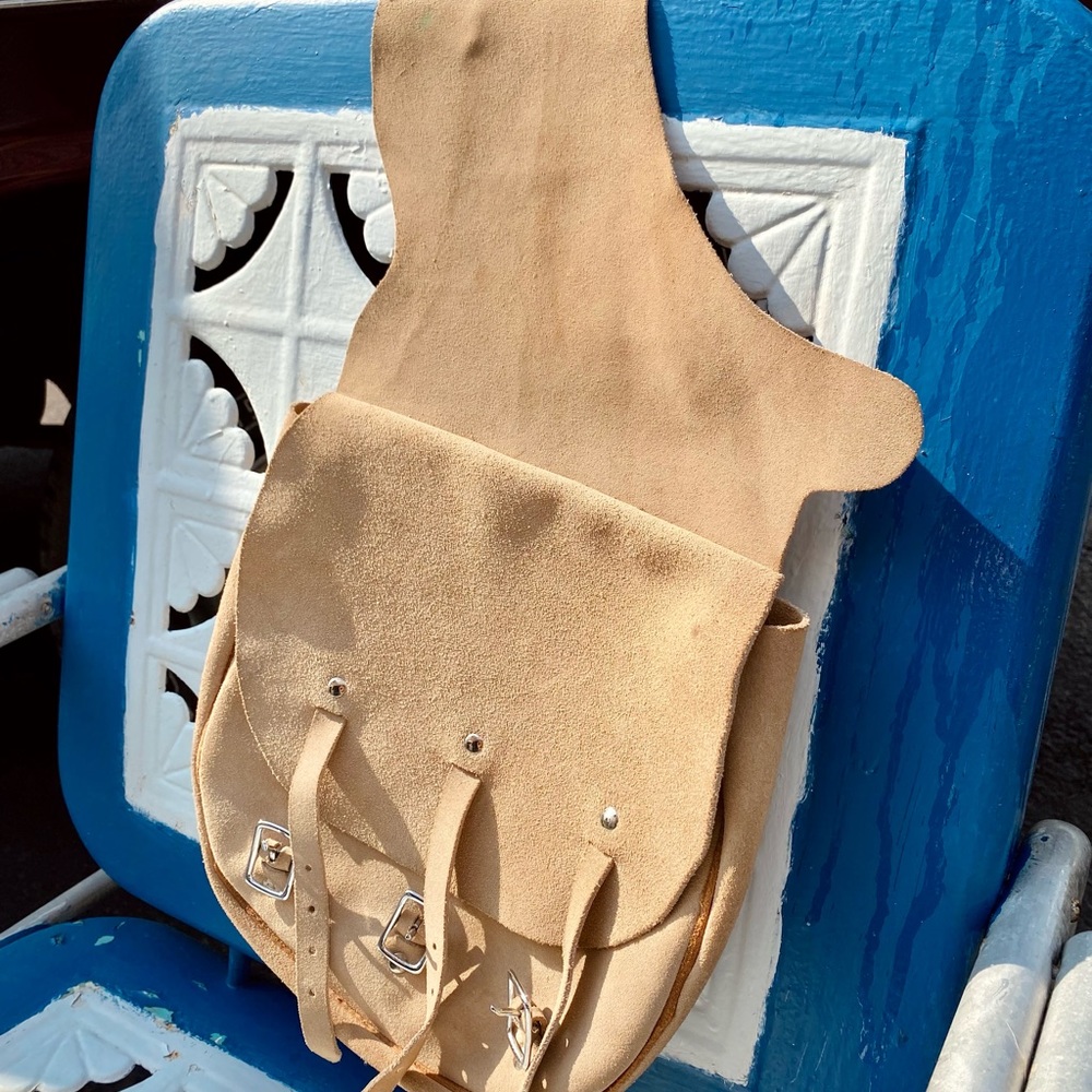 Leather saddle bags